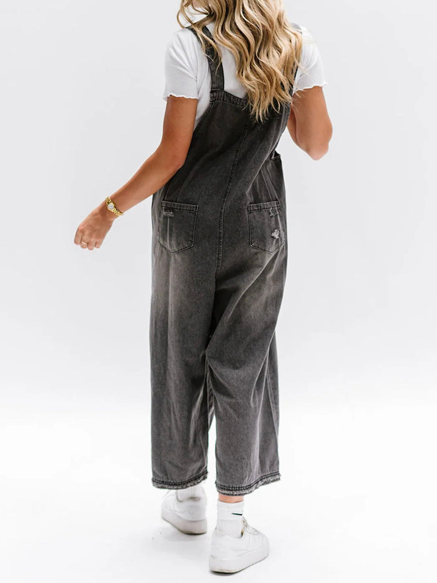LIVIA | Losse Denim Tuinbroek voor Dames