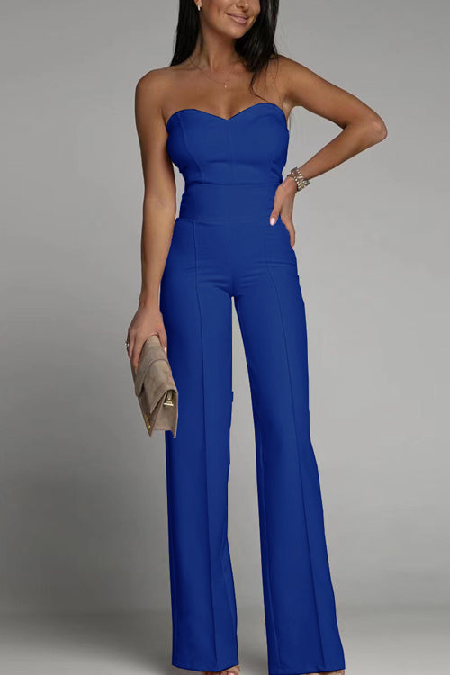 Elaris | Strapless Jumpsuit met Hoge Taille en Elegante Snit