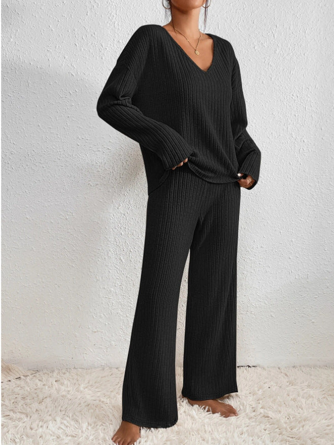 Lena – Stijlvolle Gebreide Set met V-hals | Comfort & Elegantie