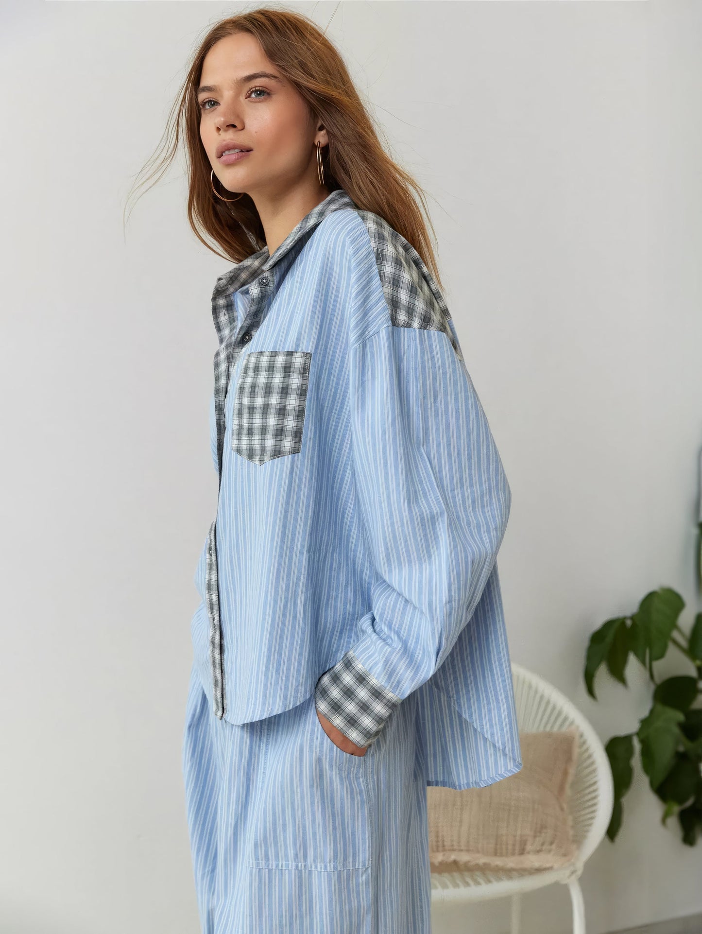 Camilla | Losvallende geruite pyjamaset in casual-chique stijl