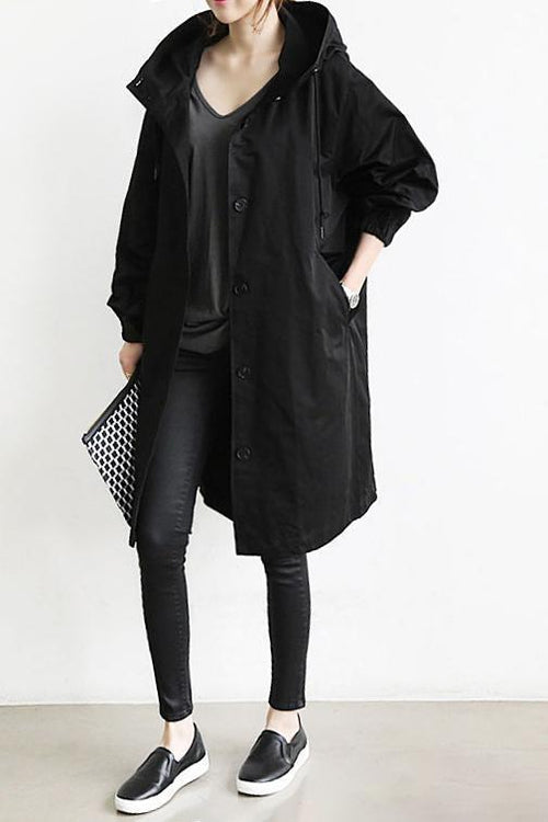 Waterdichte dames trenchcoat met capuchon | Stijlvolle tussenjas voor lente en herfst