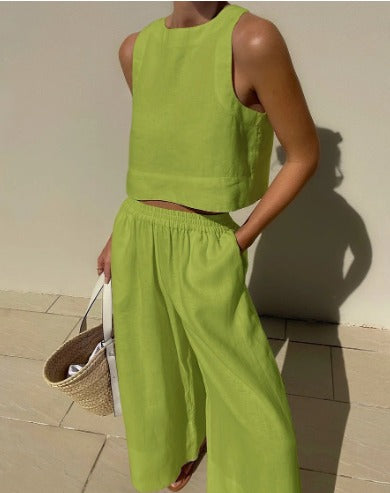 Léna | Mouwloze Zomerset met Top en Shorts