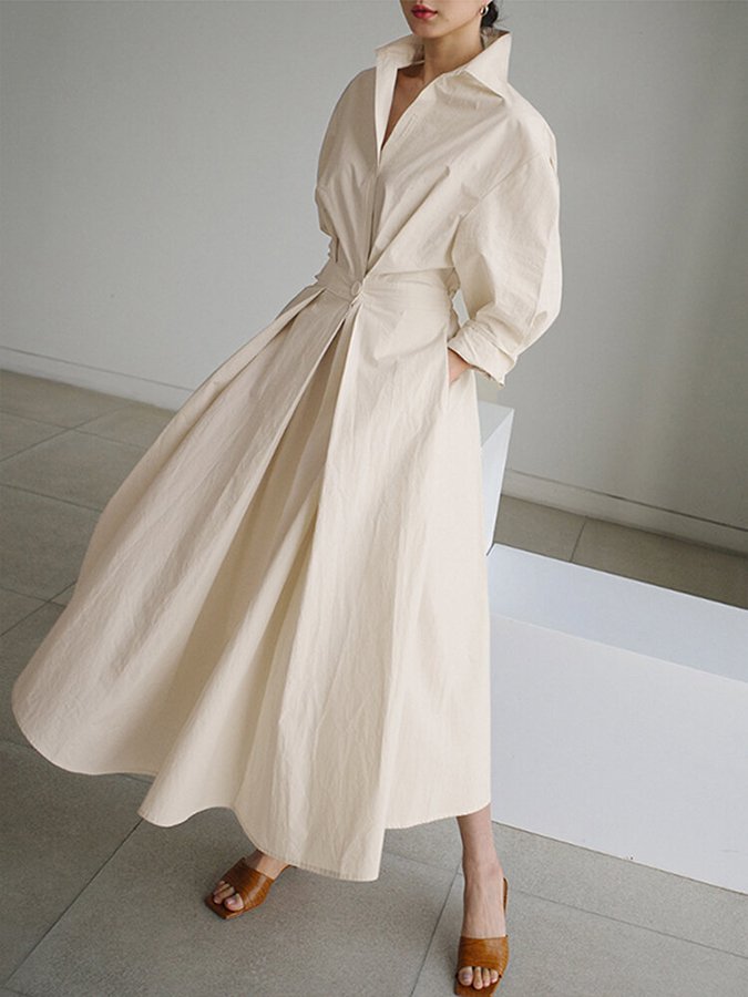 Eline | Zomerjurk in Maxi-Lengte met Vintage Halslijn
