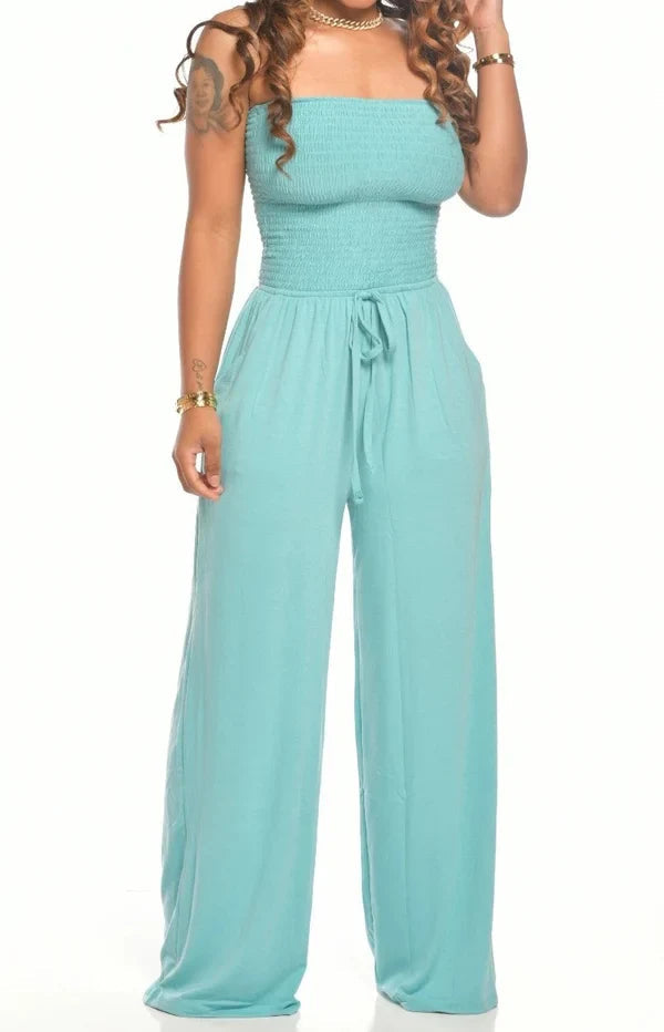 ELODIE – Klassieke Strapless Jumpsuit voor Zomer en Lente