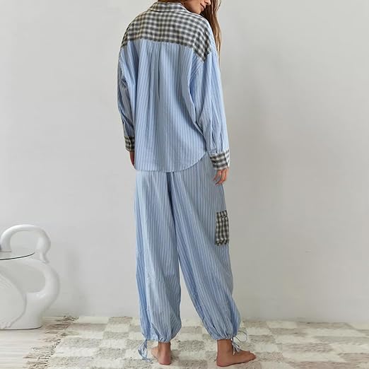 Camilla | Losvallende geruite pyjamaset in casual-chique stijl