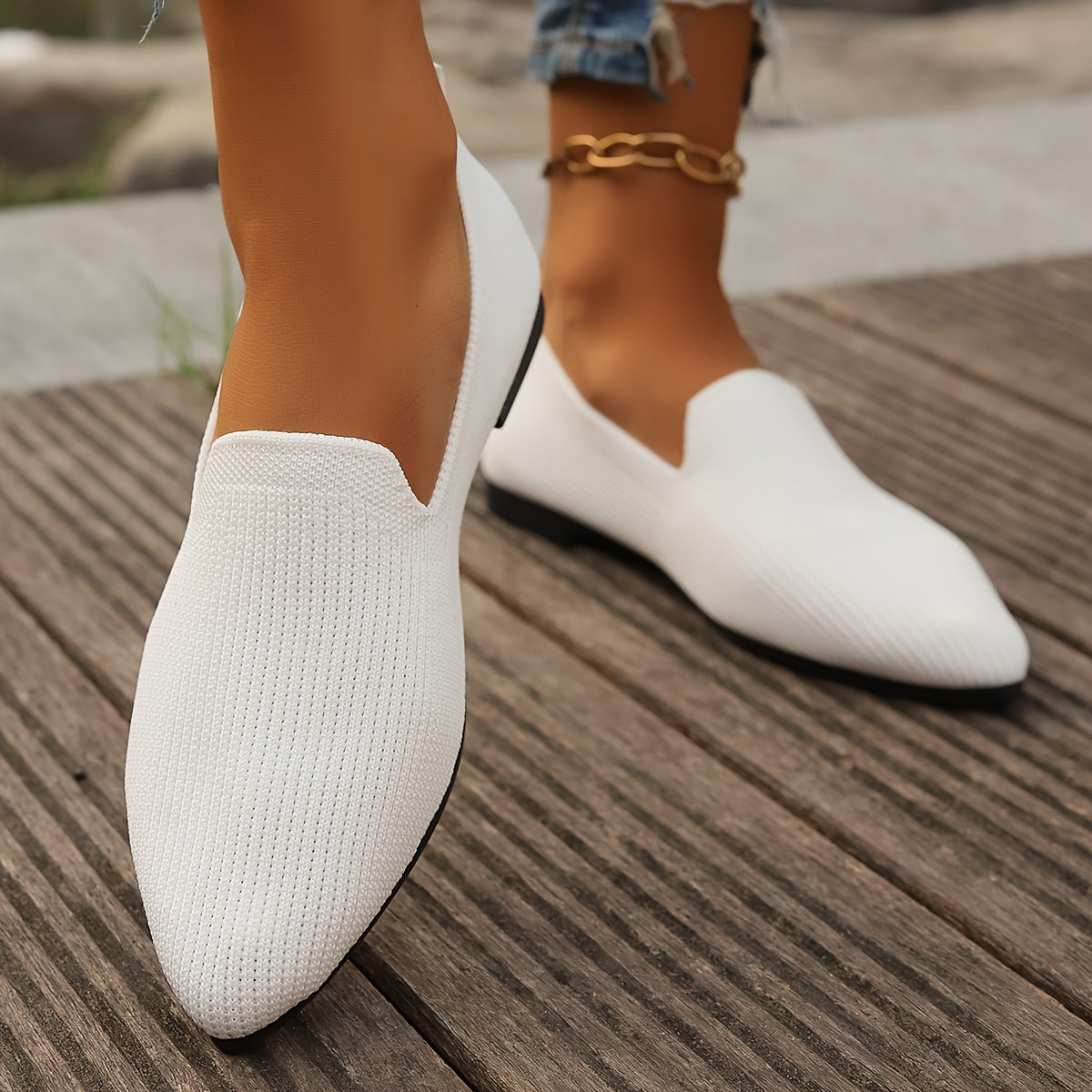 Sorella | Gebreide Platte Loafers voor Dames