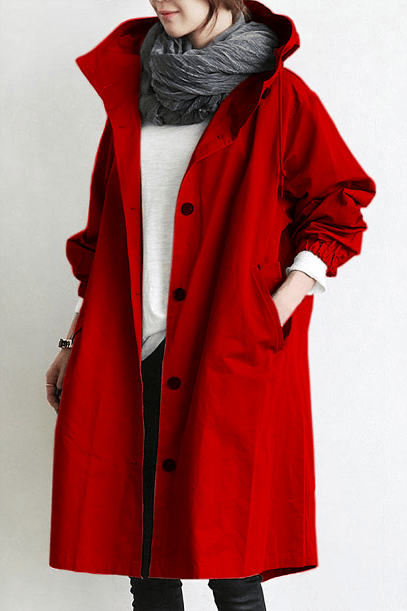 Waterdichte dames trenchcoat met capuchon | Stijlvolle tussenjas voor lente en herfst