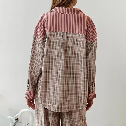 Camilla | Losvallende geruite pyjamaset in casual-chique stijl