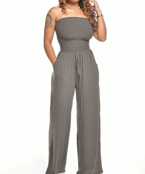 ELODIE – Klassieke Strapless Jumpsuit voor Zomer en Lente
