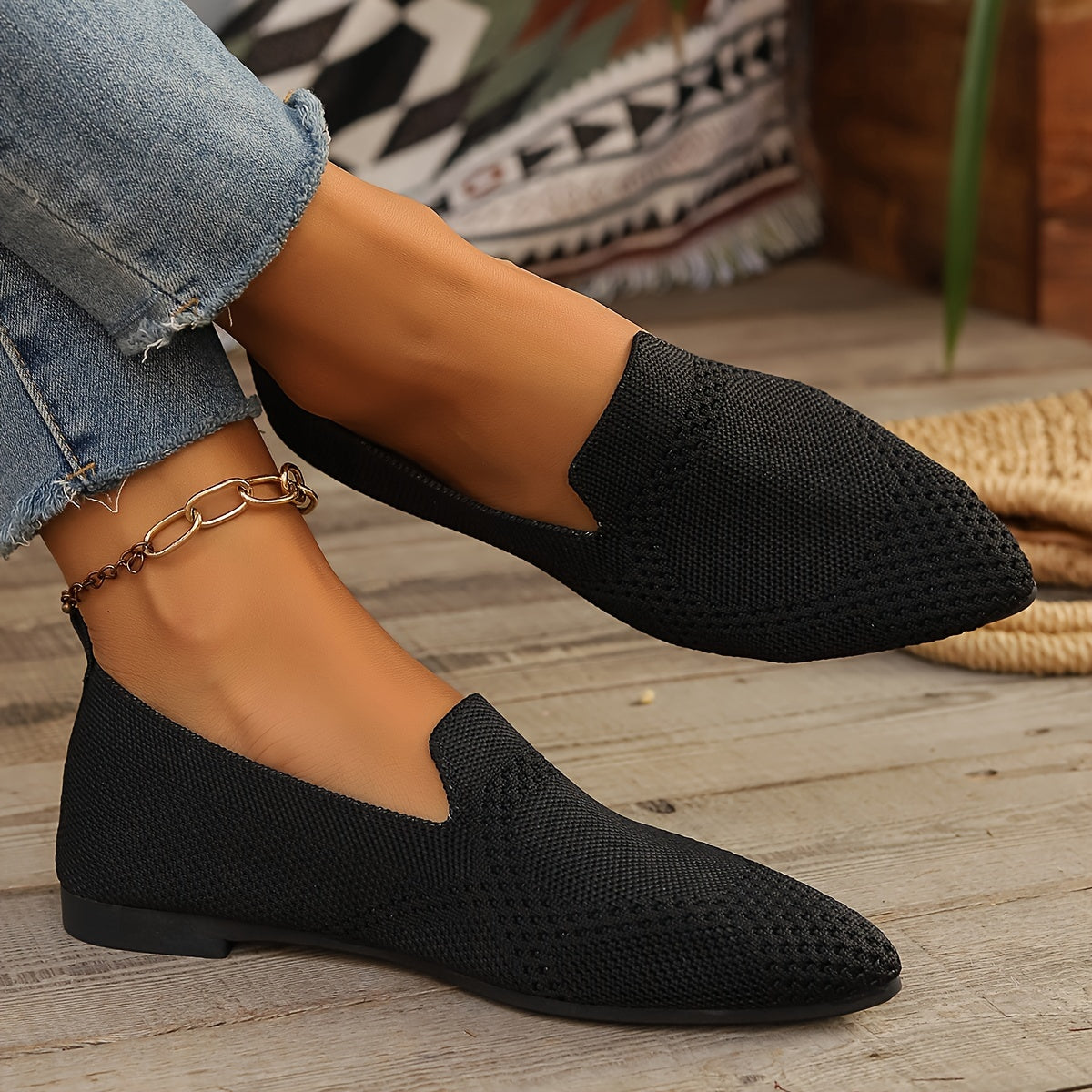 Sorella | Gebreide Platte Loafers voor Dames