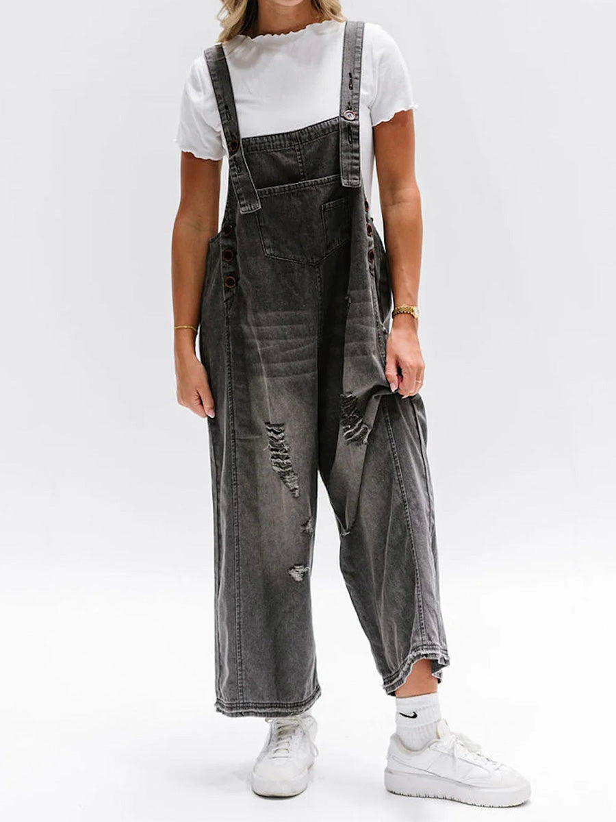 LIVIA | Losse Denim Tuinbroek voor Dames