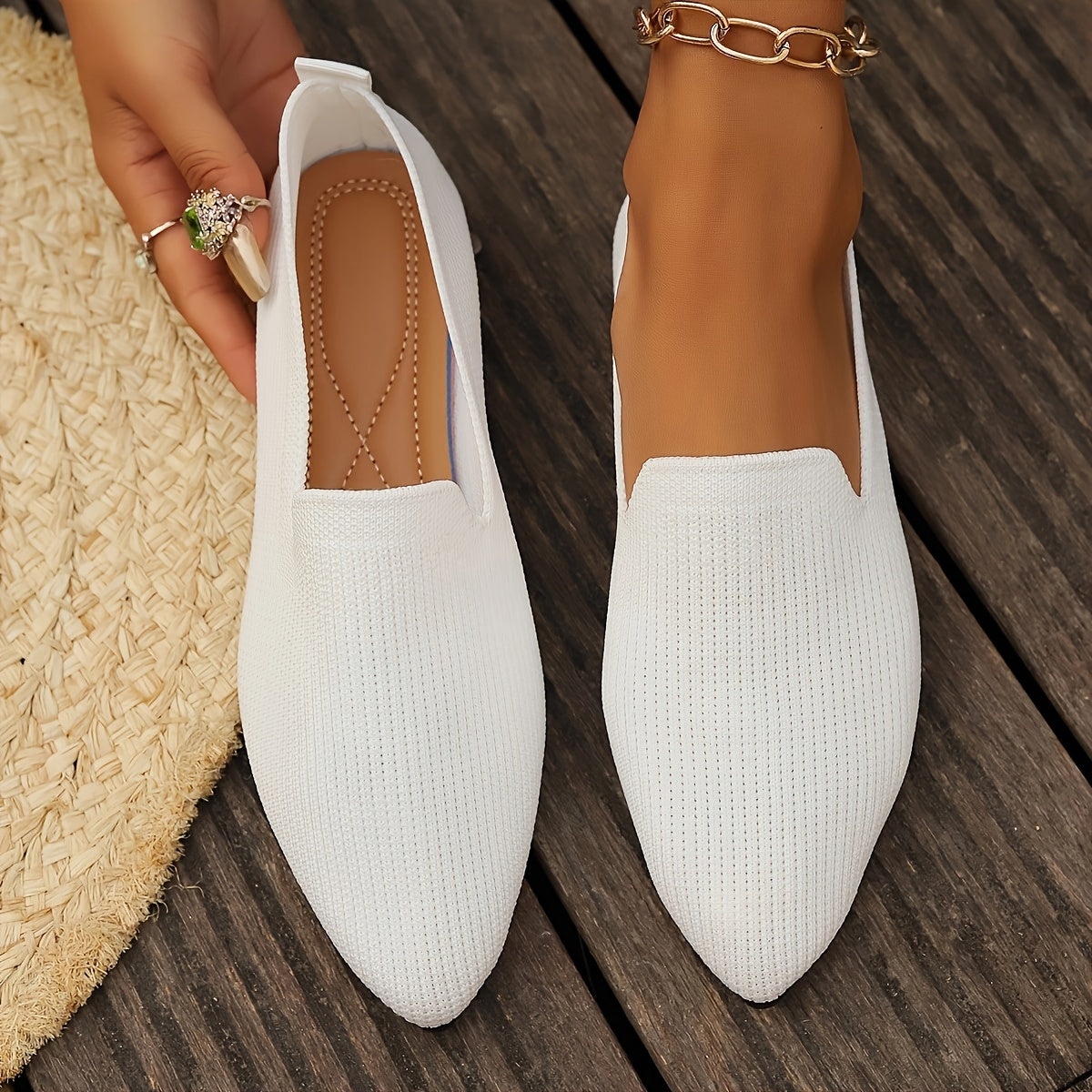 Sorella | Gebreide Platte Loafers voor Dames