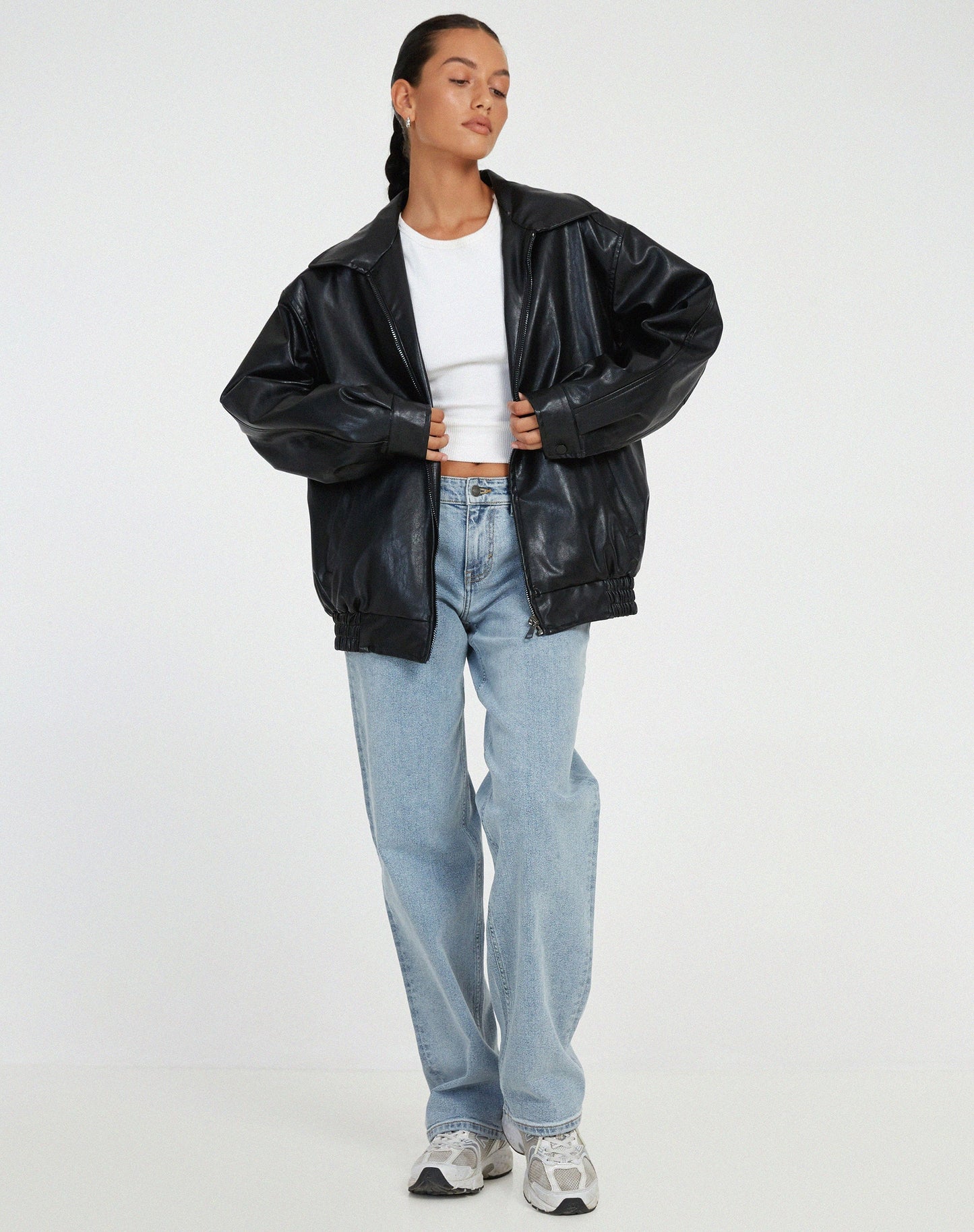 Noor | Oversized Leren Zomerjas Voor Dames