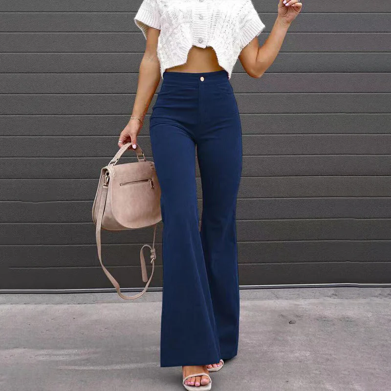 SELENE | Dames flared broek – Hoge taille en aansluitende pasvorm