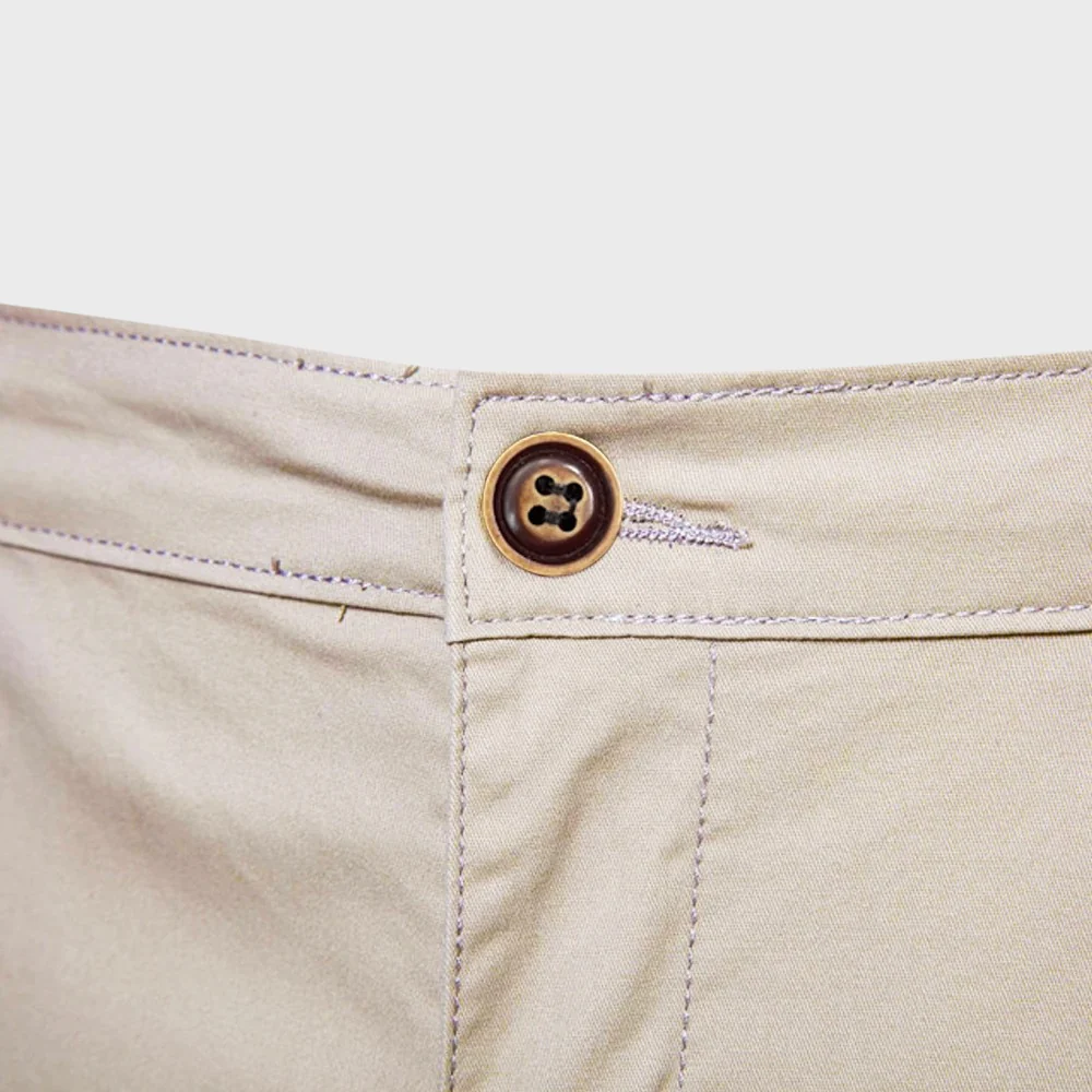CAEDEN | Heren Chino Short – Casual Katoenen Korte Broek met Elastische Taille