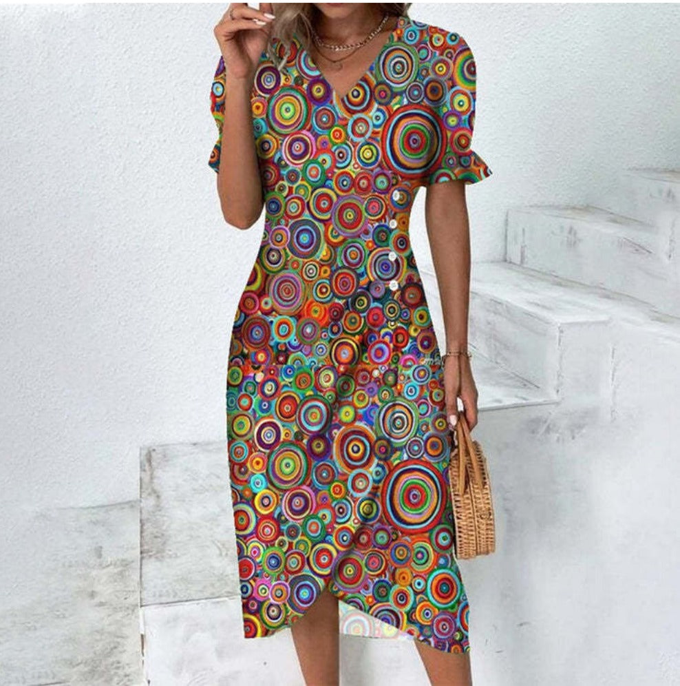 Leda – Tijdloze Zomerjurk met Elegante Pasvorm