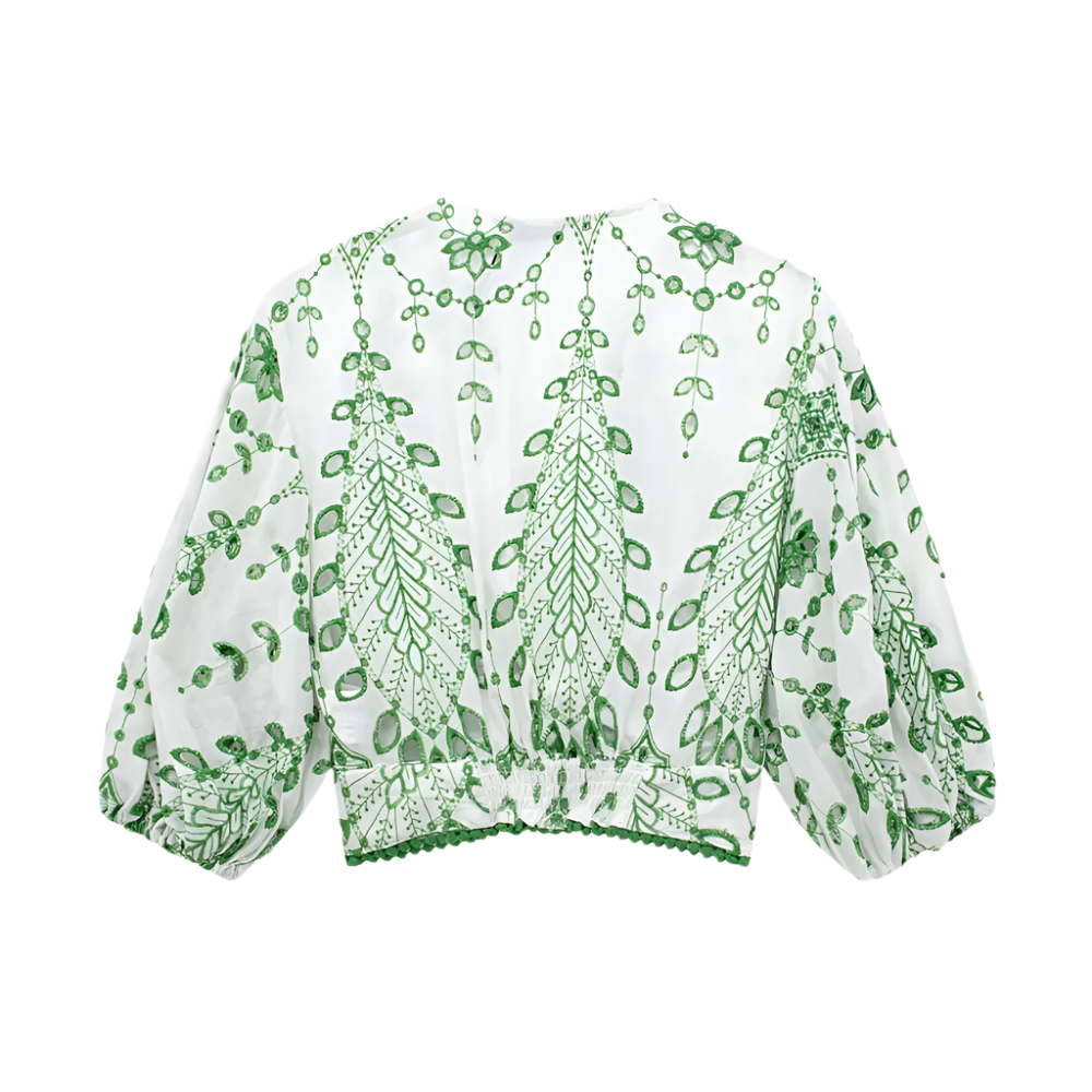 LUMI | Luchtige co-ord set met geborduurde details