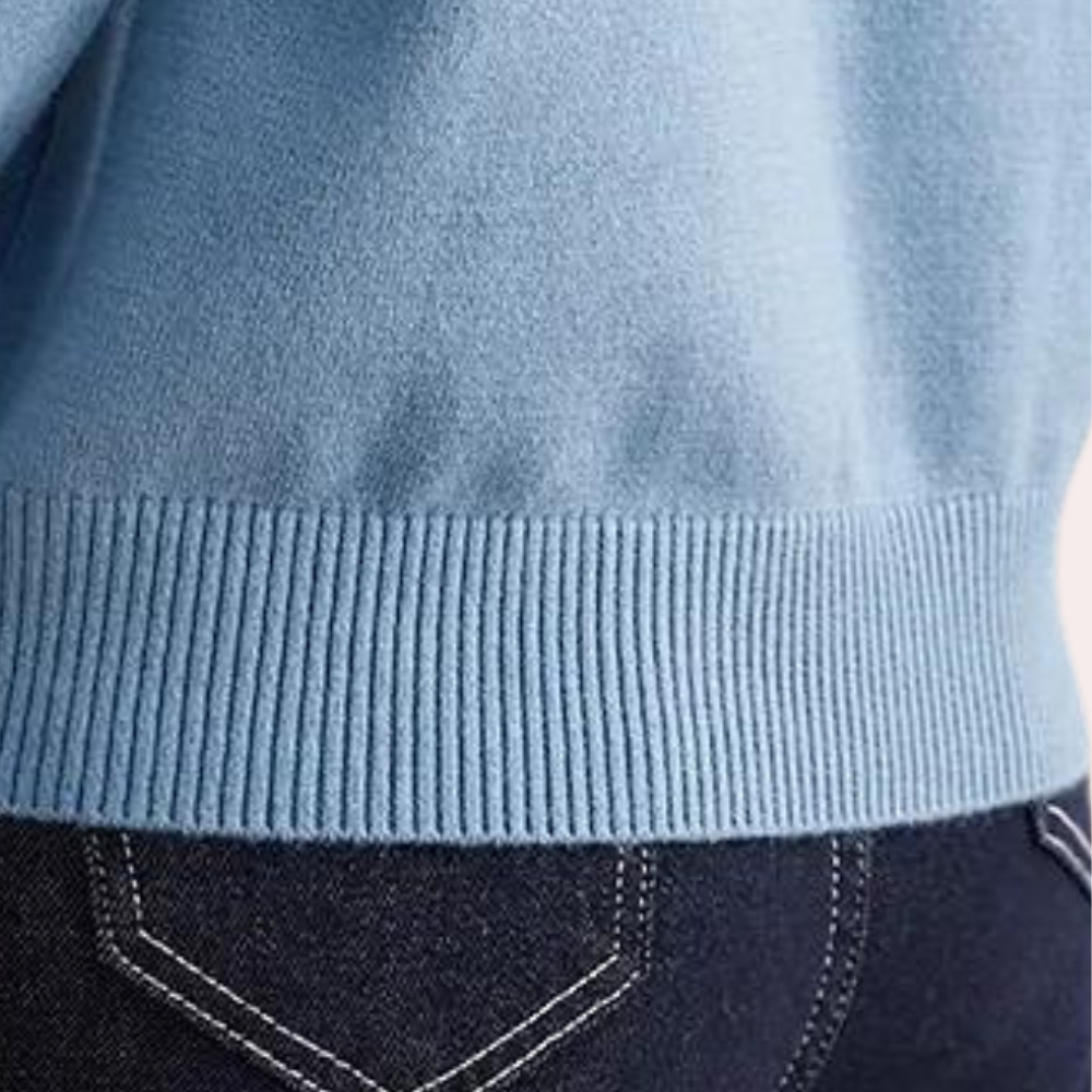 MAREN | Elegante gebreide trui met contrasterende kraag
