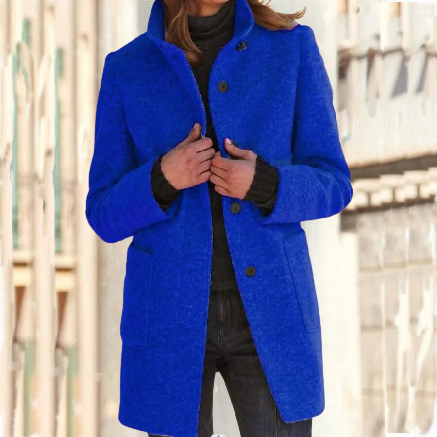 Elegante damesjas met hoge kraag | Warme en stijlvolle wintermantel
