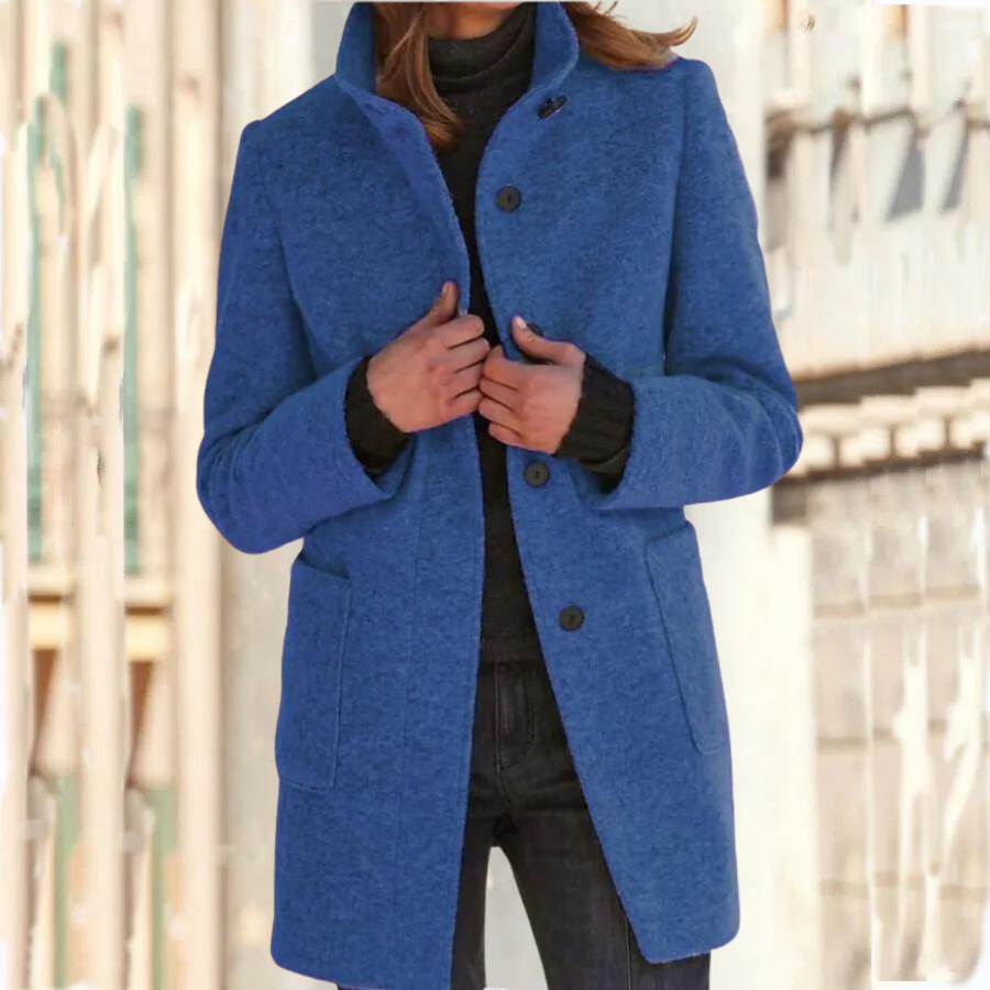 Elegante damesjas met hoge kraag | Warme en stijlvolle wintermantel