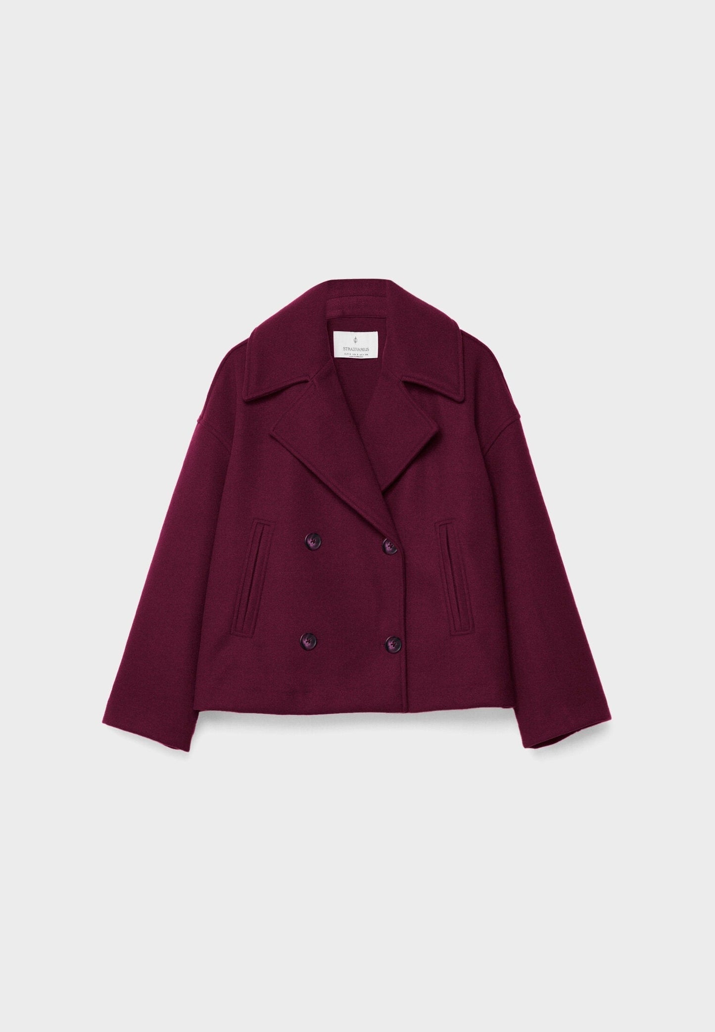 Chique korte damesjas met dubbele knopen | Cropped double-breasted mantel
