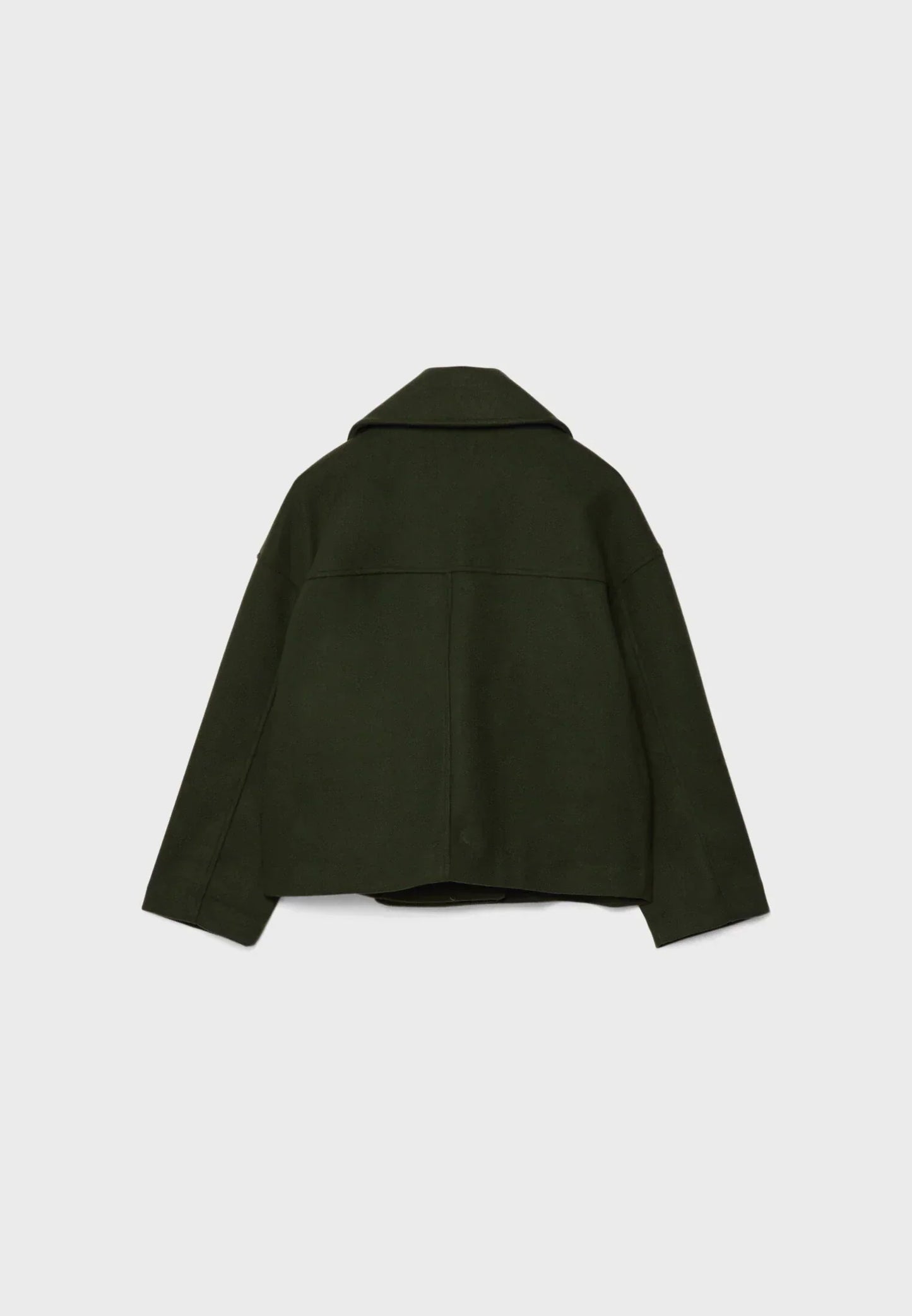 Chique korte damesjas met dubbele knopen | Cropped double-breasted mantel