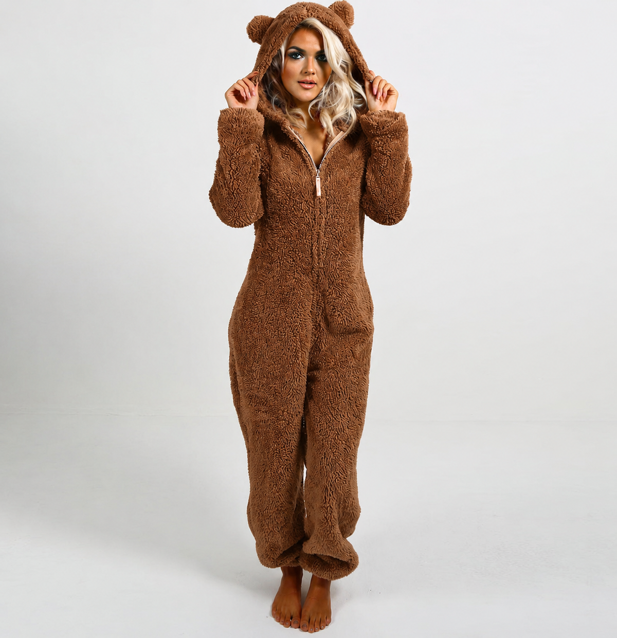 Cuddle Volwassenen Fleece Onesie | Superzacht met Berenoortjes 6