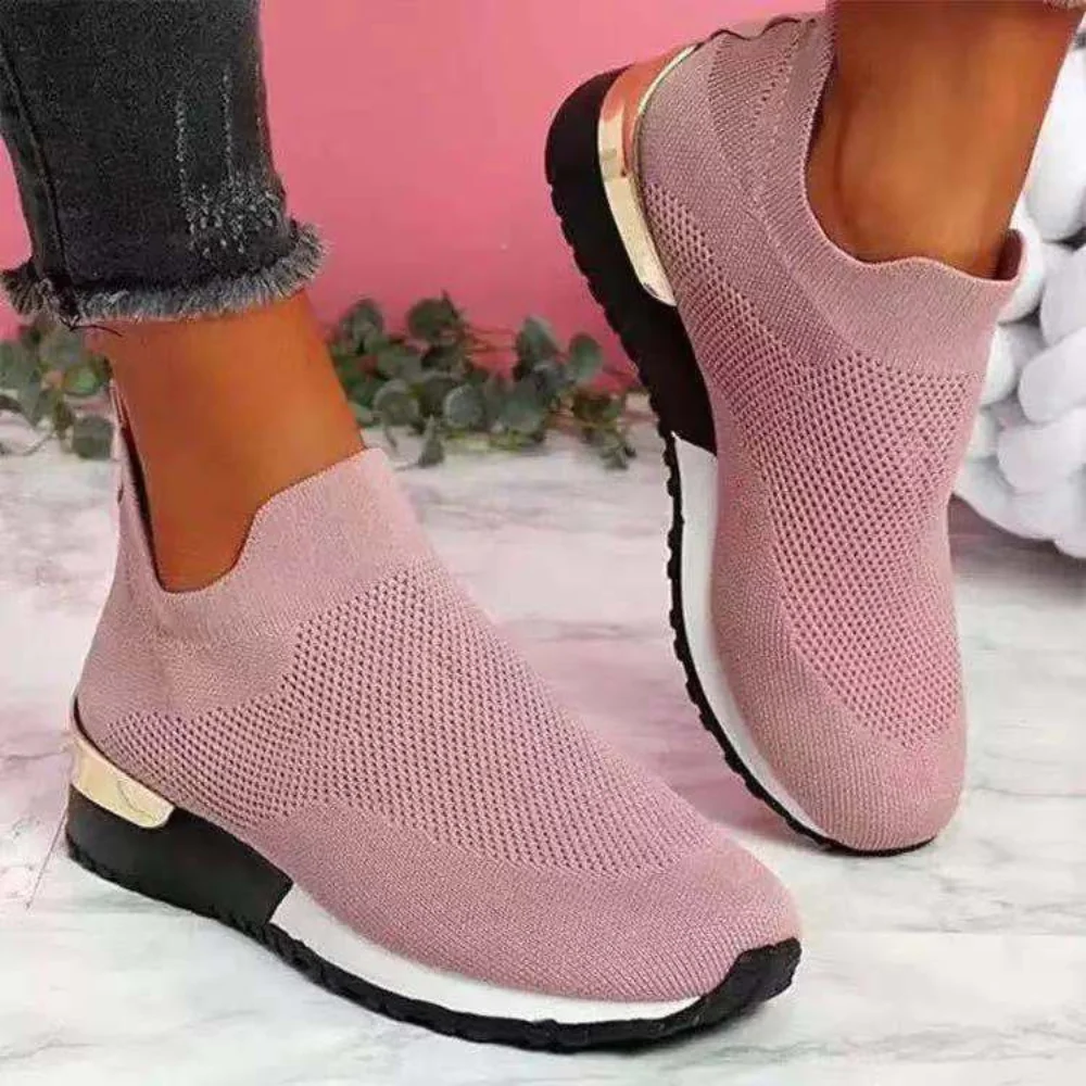 LYMARA | Orthopedische dames sneakers zonder veters – Ademend mesh en elastische instap