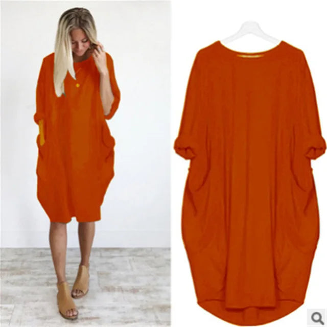 Solena | Luchtige Oversized Jurk met Zakdetails