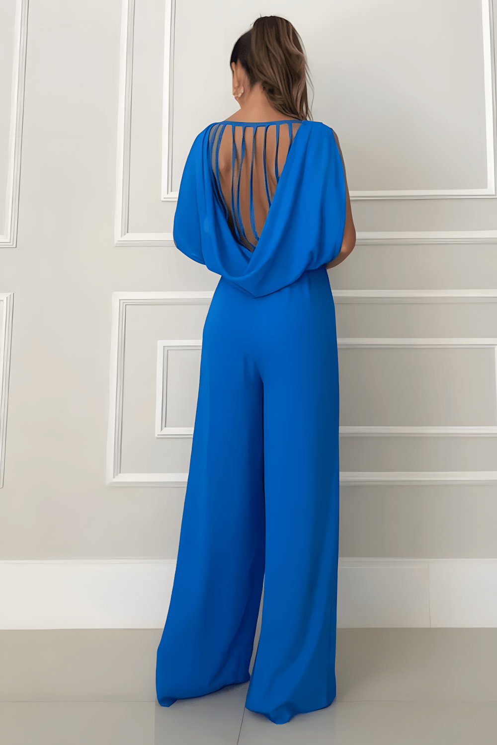 EMELIA | Mouwloze jumpsuit met wijdvallende pijpen