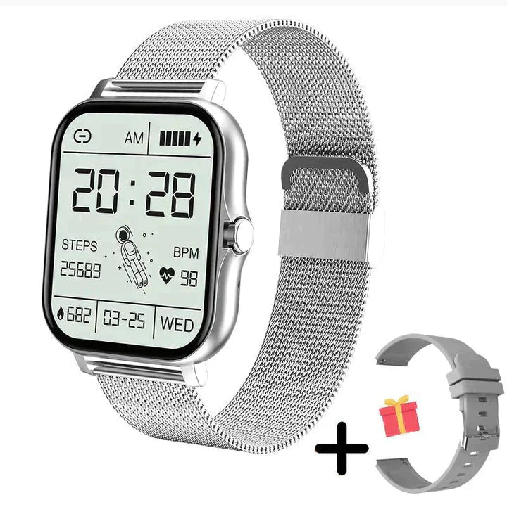 Giga Smartwatch Voor Dames | Vierkant Kleurendisplay, Magnetische Mesh-Armband 3