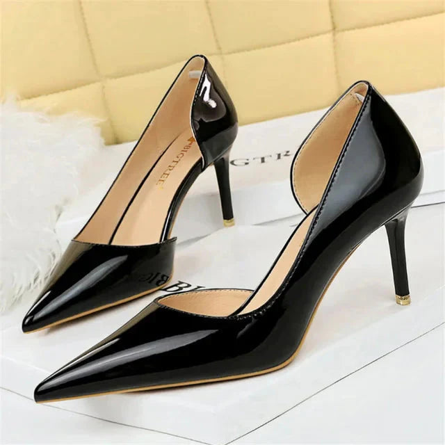 Hilda Dames Pumps | Zwarte Synthetische PU met Orthopedische Binnenzool 17