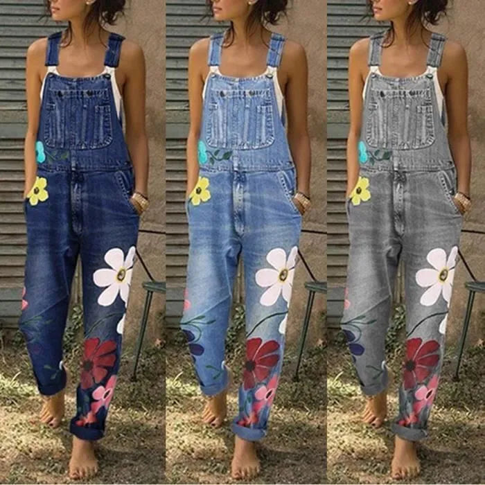 Hilde Dames Tuinbroek | Handgemaakte Bloemmotieven, Duurzaam Denim 7