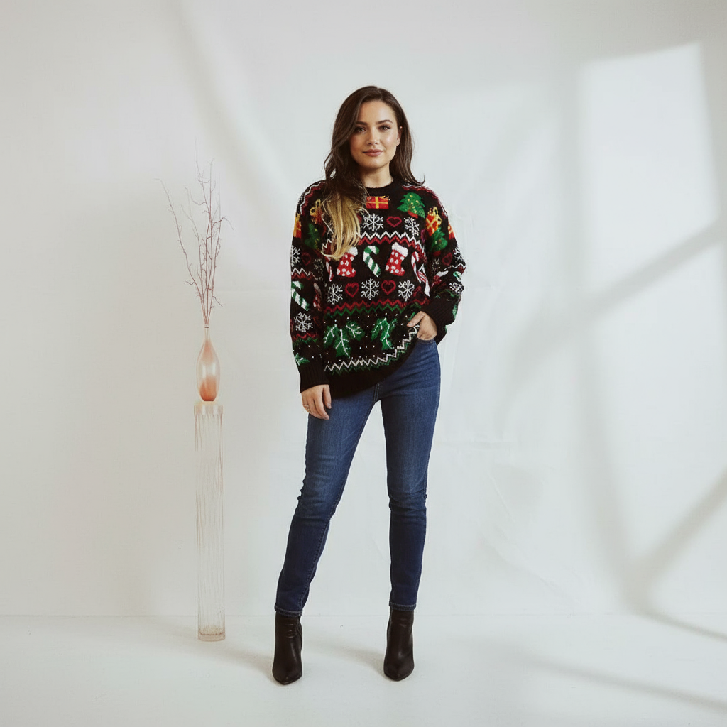 Kira Dames Kersttrui | Zacht Acryl, Comfortabele Pasvorm 4