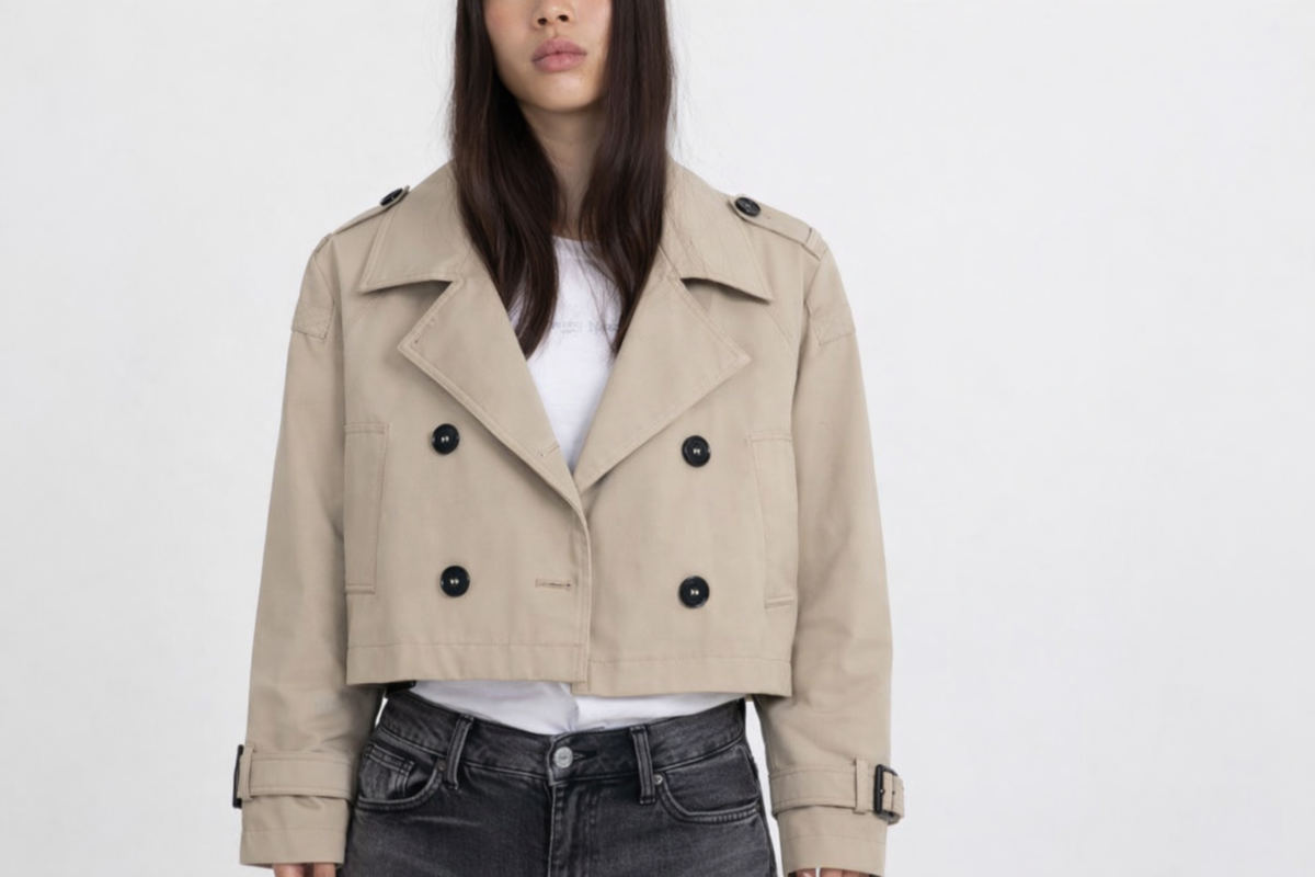 Kira Dames Trenchcoat | Korte Lichtgewicht, Elegante Pasvorm in Groen 5