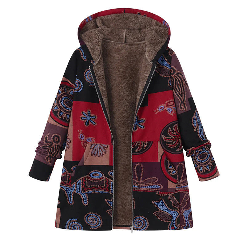 Lina Dames Vintage Jas | Warme Stof, Elegante Stijl 10