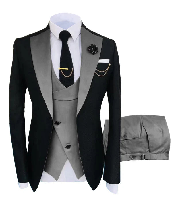 Luxe 3 Delig Heren Pak | Elegante Snit voor Trouw en Formele Evenementen 7