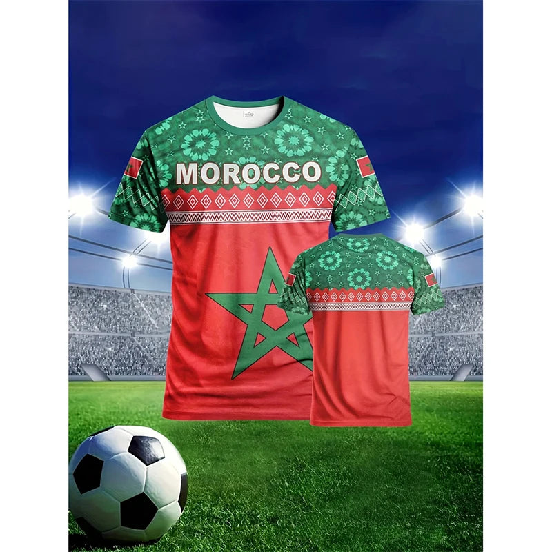 Maro Voetbalshirt voor Mannen | Zachte Polyester, Casual 3D Print 2