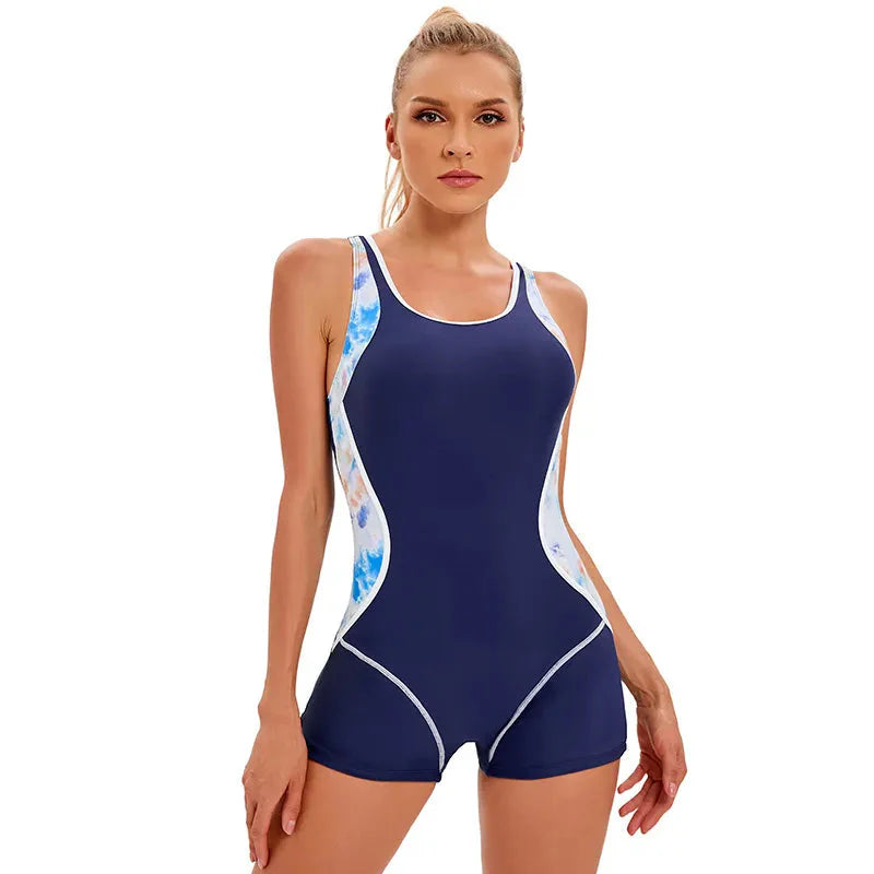 Zerina | Sportief Badpak met Patchwork voor Dames