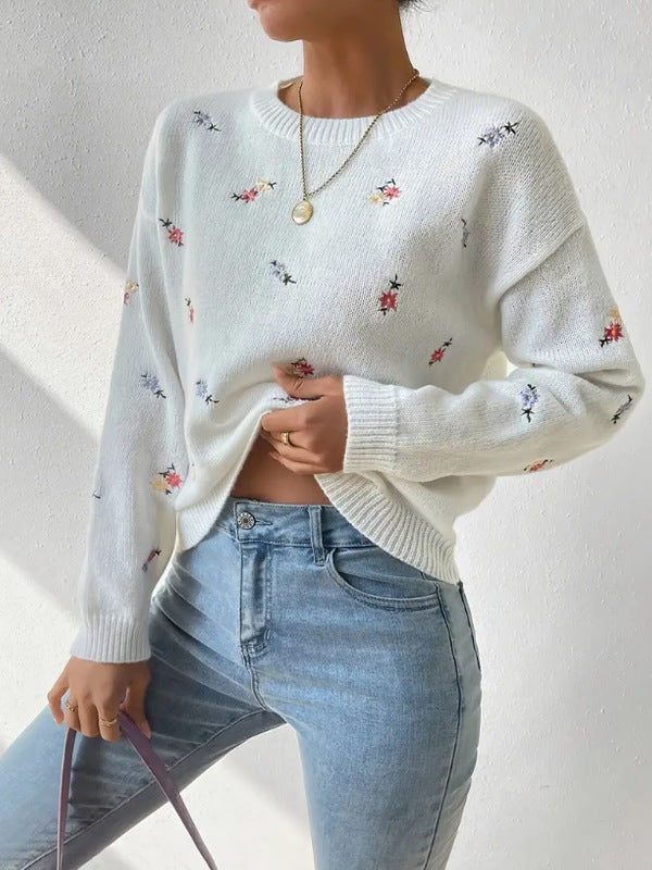 FIORE | Casual Bloementrui met Ronde Hals