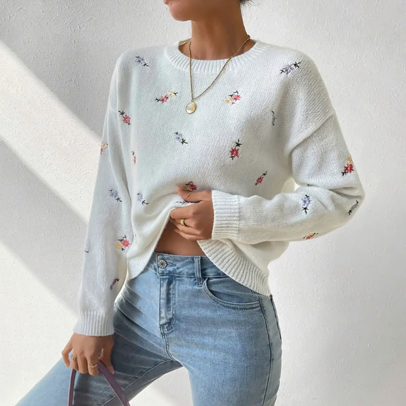 FIORE | Casual Bloementrui met Ronde Hals