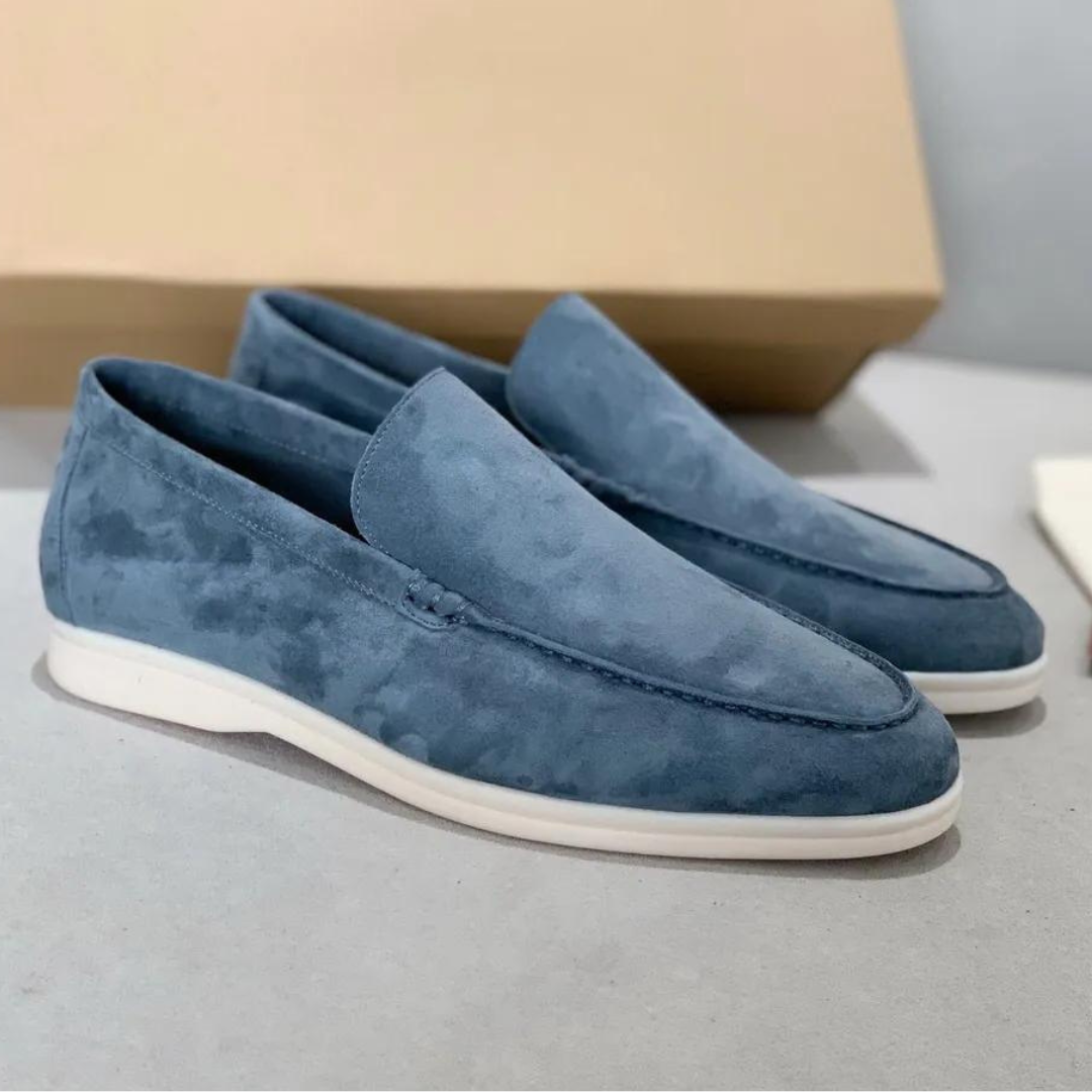 Lazaro | Suède loafers met leren binnenzool