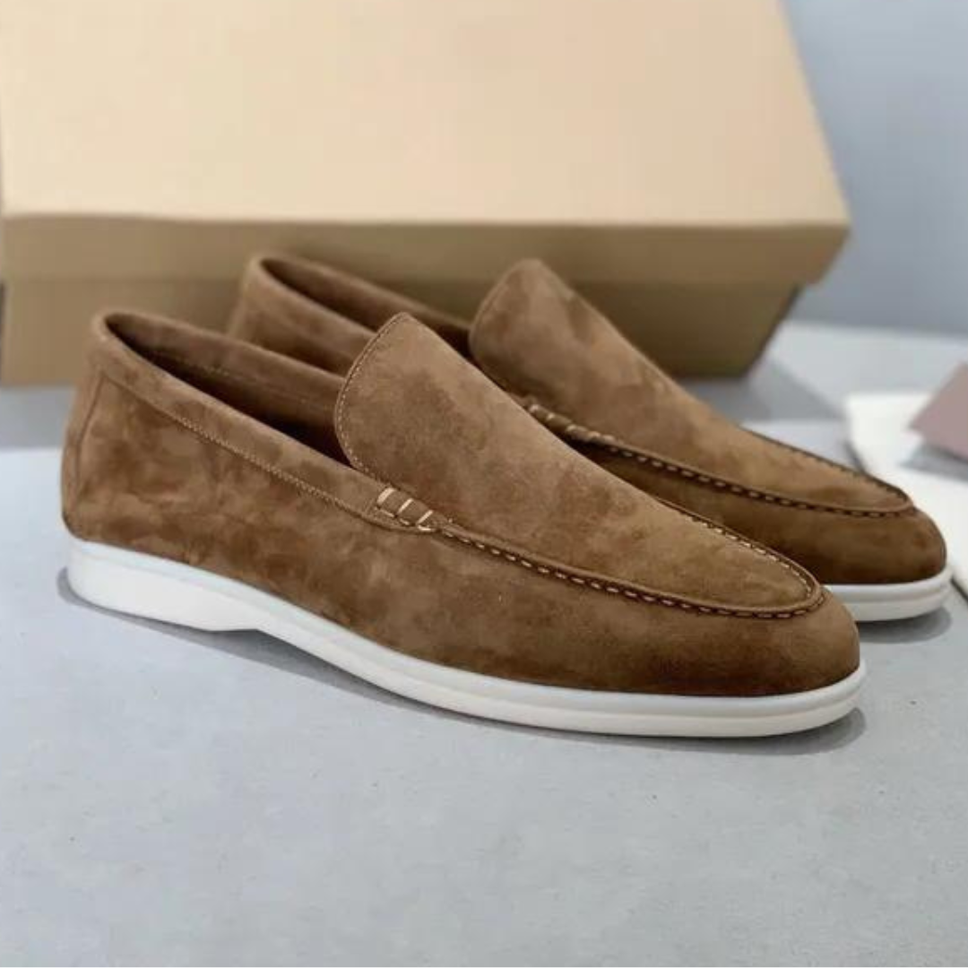 Lazaro | Suède loafers met leren binnenzool