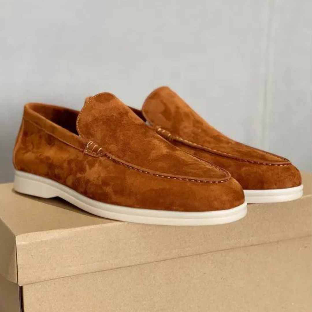 Lazaro | Suède loafers met leren binnenzool