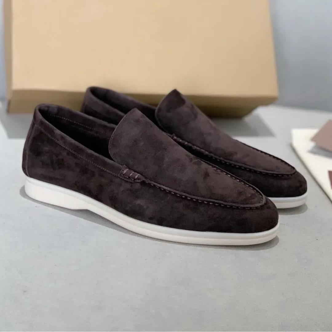 Lazaro | Suède loafers met leren binnenzool