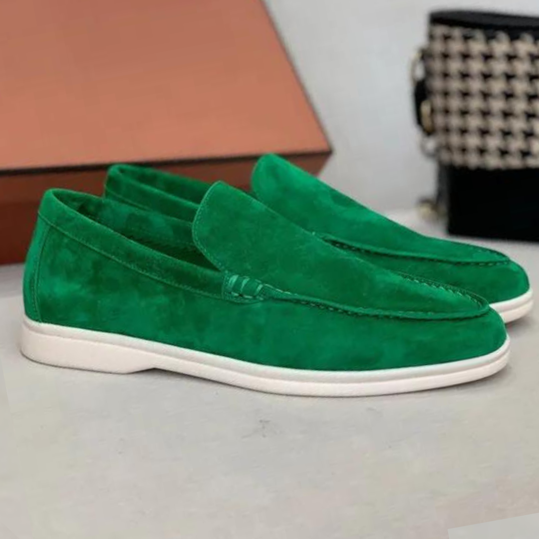 Lazaro | Suède loafers met leren binnenzool