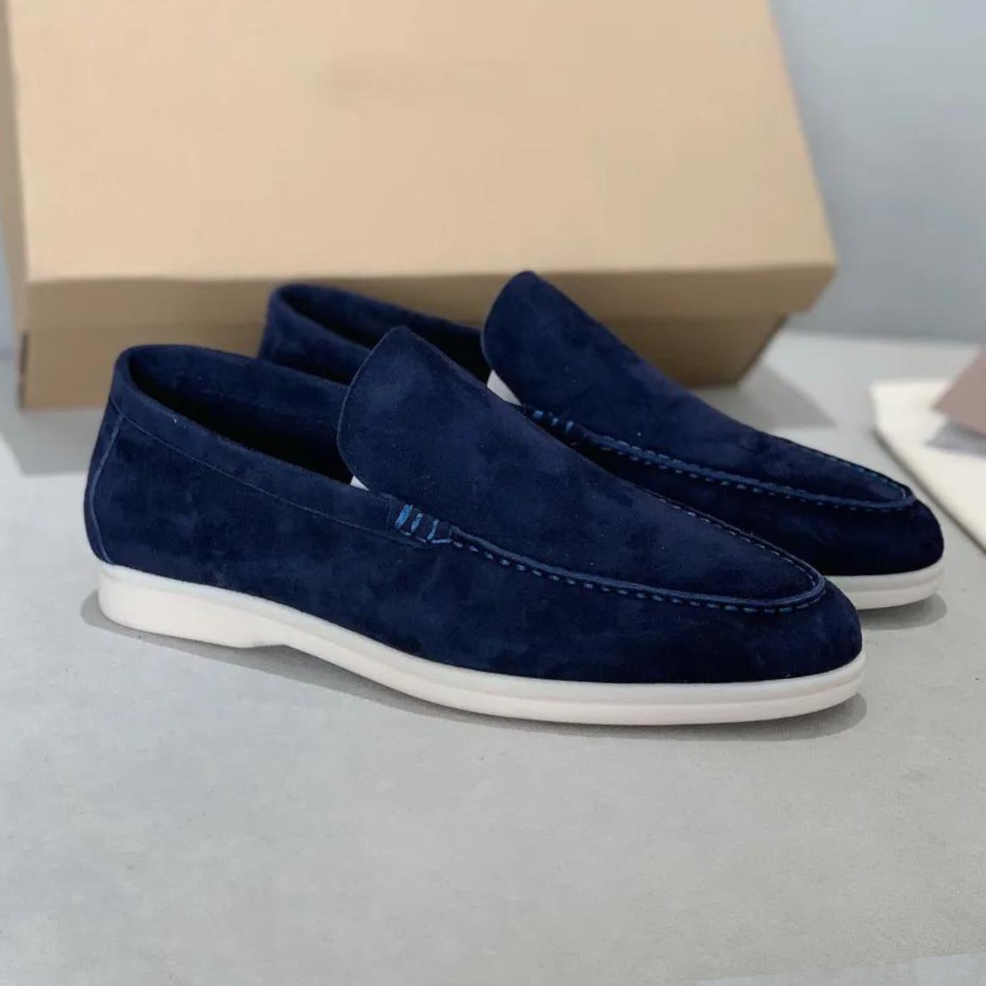 Lazaro | Suède loafers met leren binnenzool