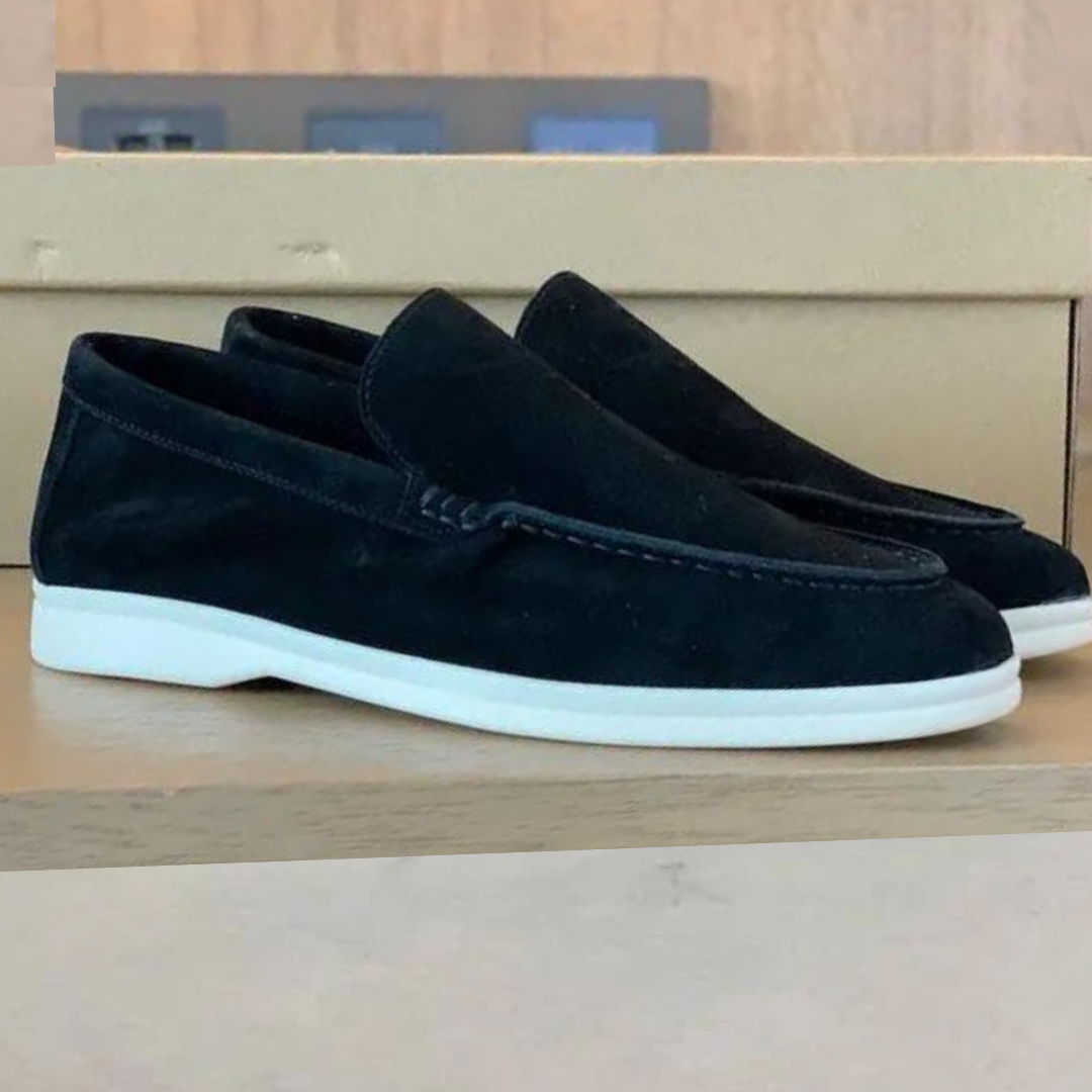 Lazaro | Suède loafers met leren binnenzool