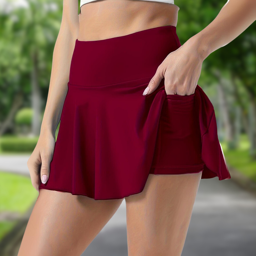 NYRAH | Sportieve Skort met Ingebouwde Short en Zijvak