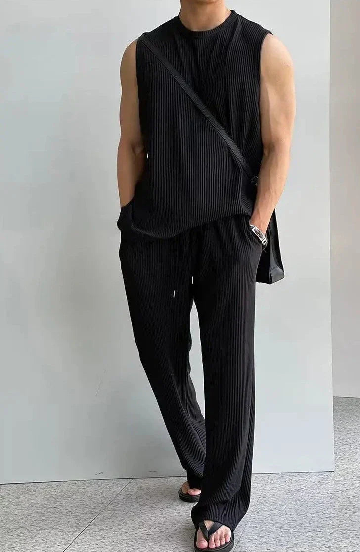 KIAN | Zomerset met Mouwloze Top en Losvallende Broek